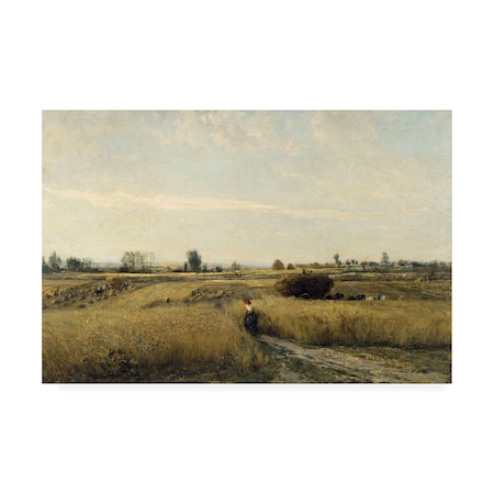 Charles-Francois Daubigny 'Harvest' Canvas Art,30x47
